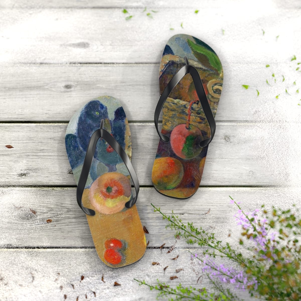 Art Flip Flops, Artist Paul Gauguin, Artwork 